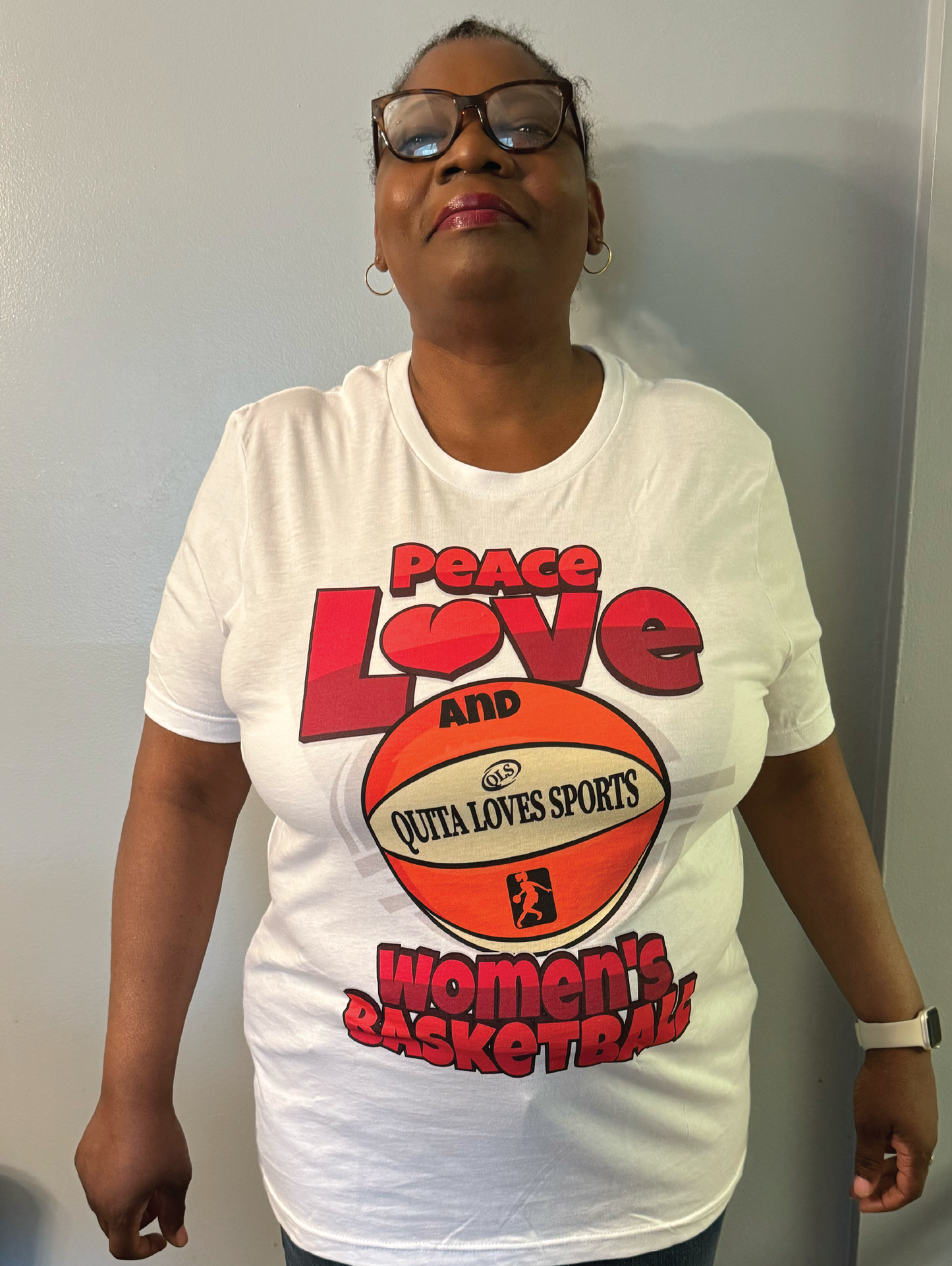 Peace Love and Women's Basketball Unisex Short Sleeve Tee